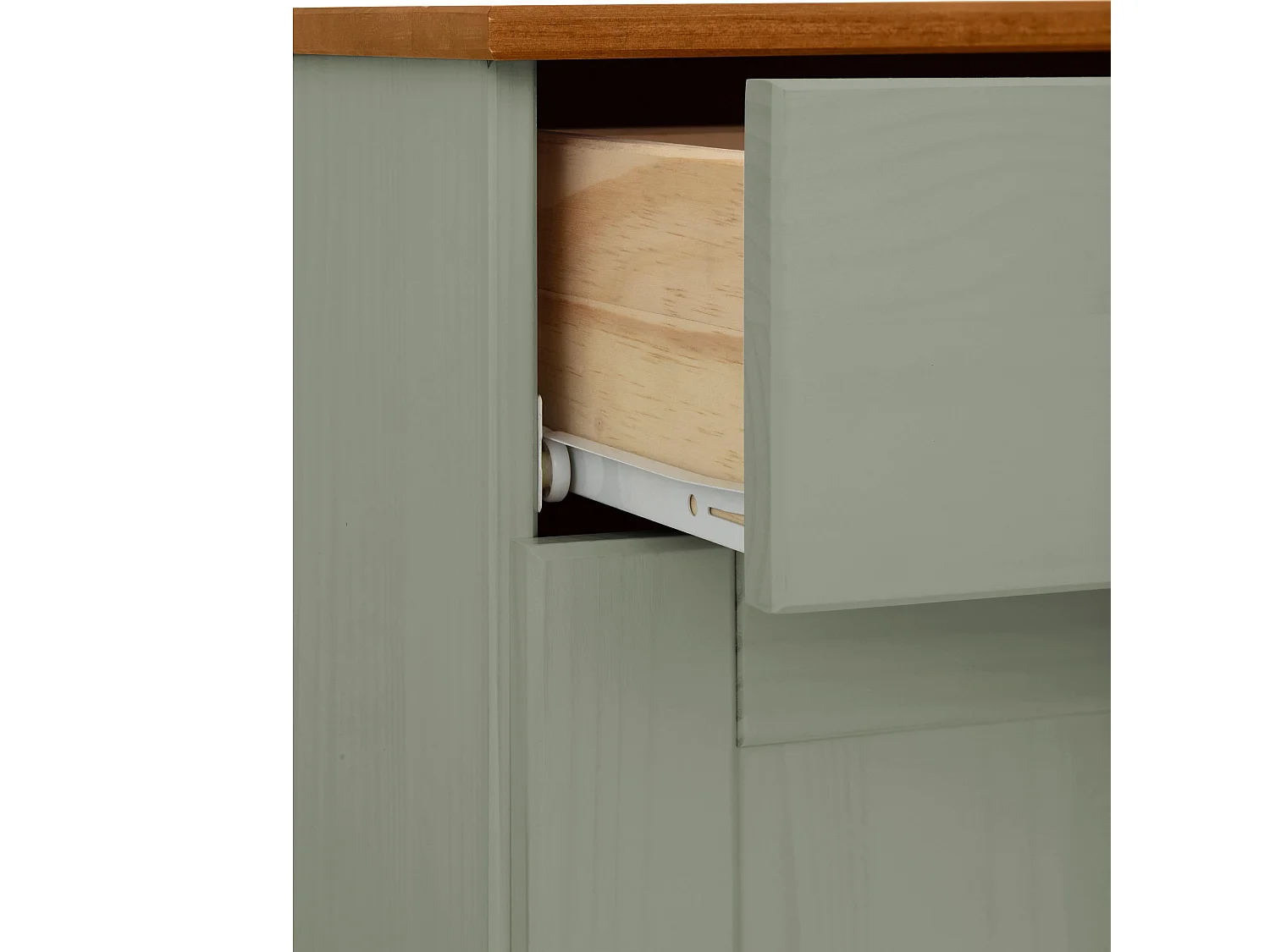 Alby | Meuble de salle de bain avec 2 portes 1 tiroir en aspect bois vert