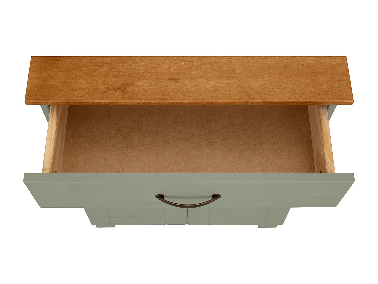 Alby | Meuble de salle de bain avec 2 portes 1 tiroir en aspect bois vert