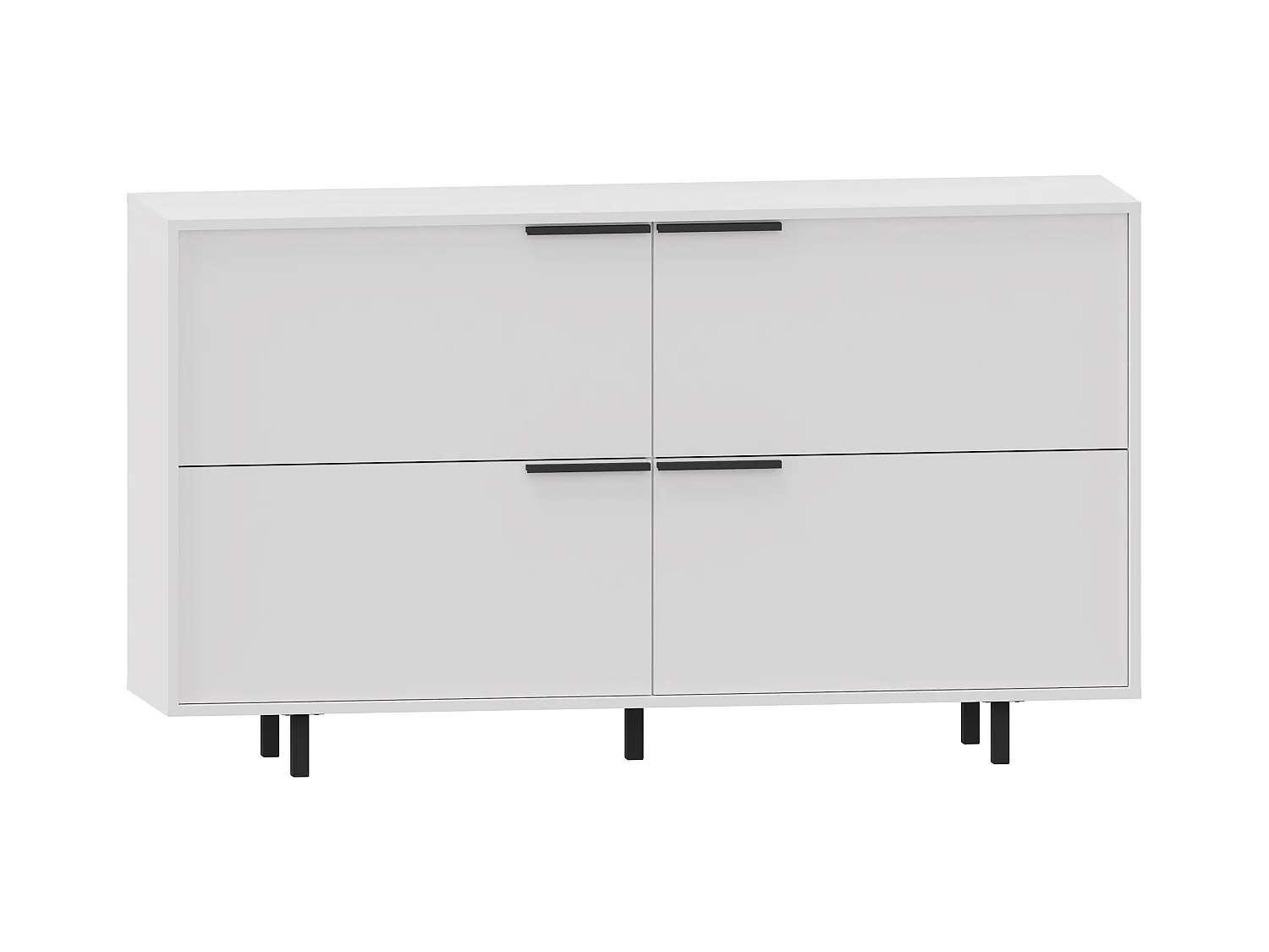 Alberto | Dressoir met 4 flappen in wit