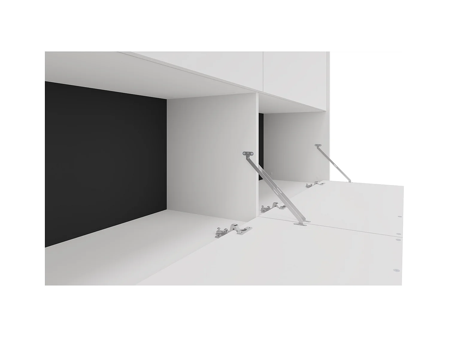 Alberto | Dressoir met 4 flappen in wit