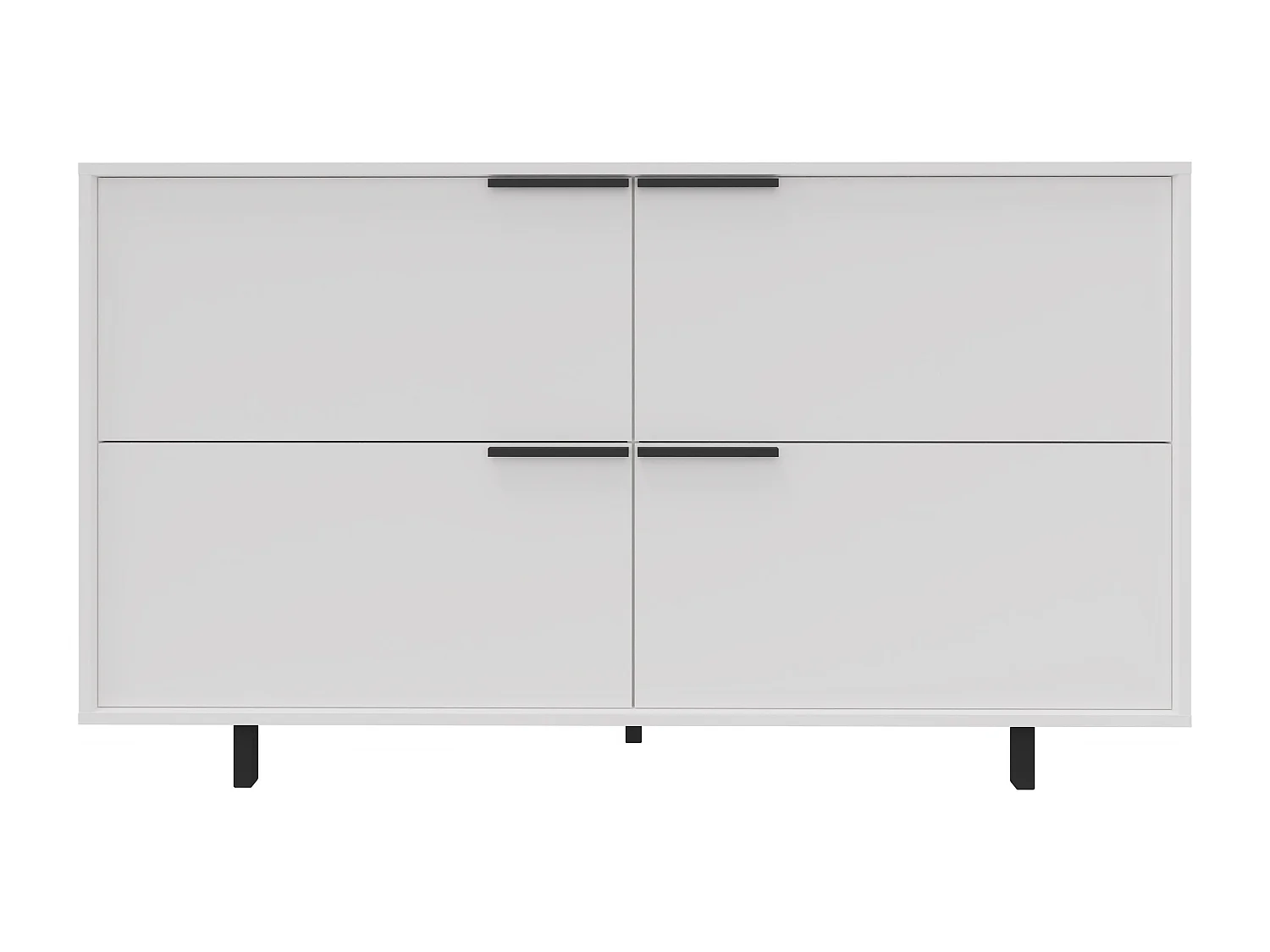 Alberto | Buffet avec 4 rabats en blanc
