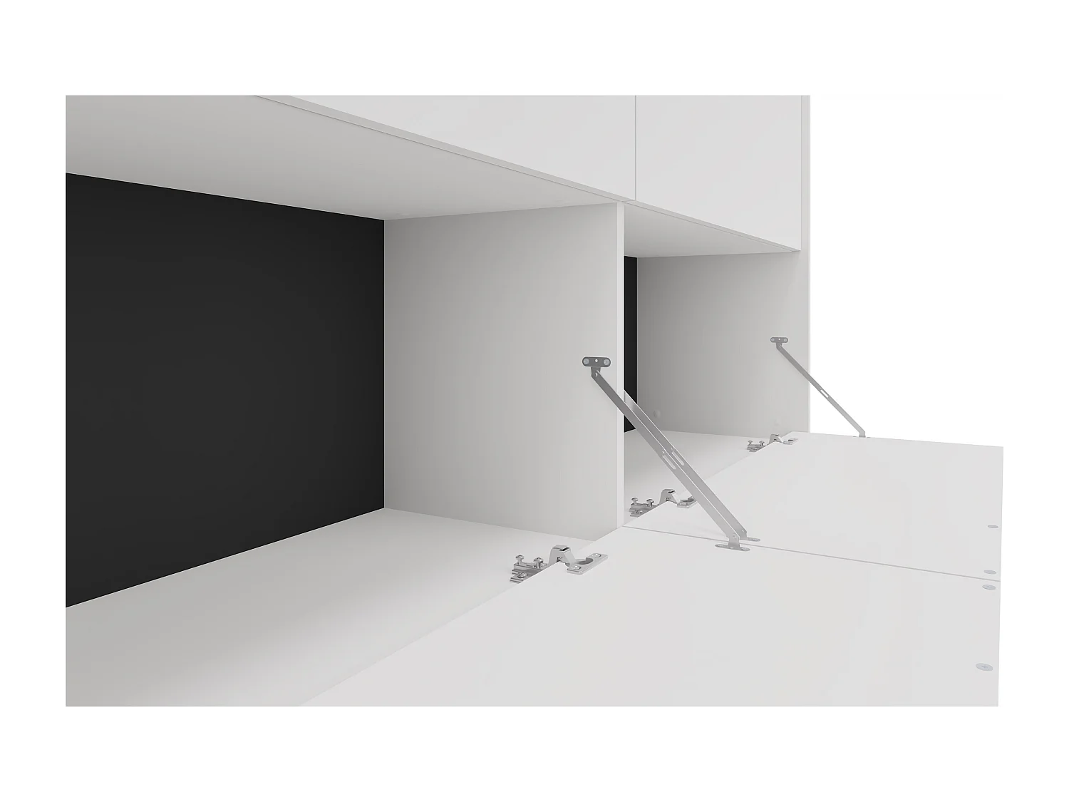 Alberto | Buffet avec 4 rabats en blanc