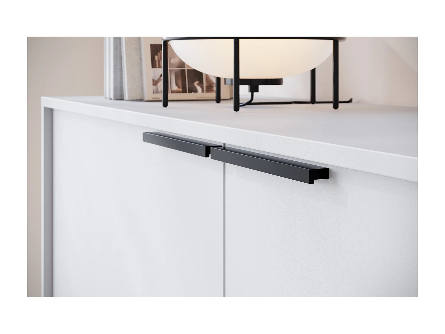 Alberto | Buffet avec 4 rabats en blanc