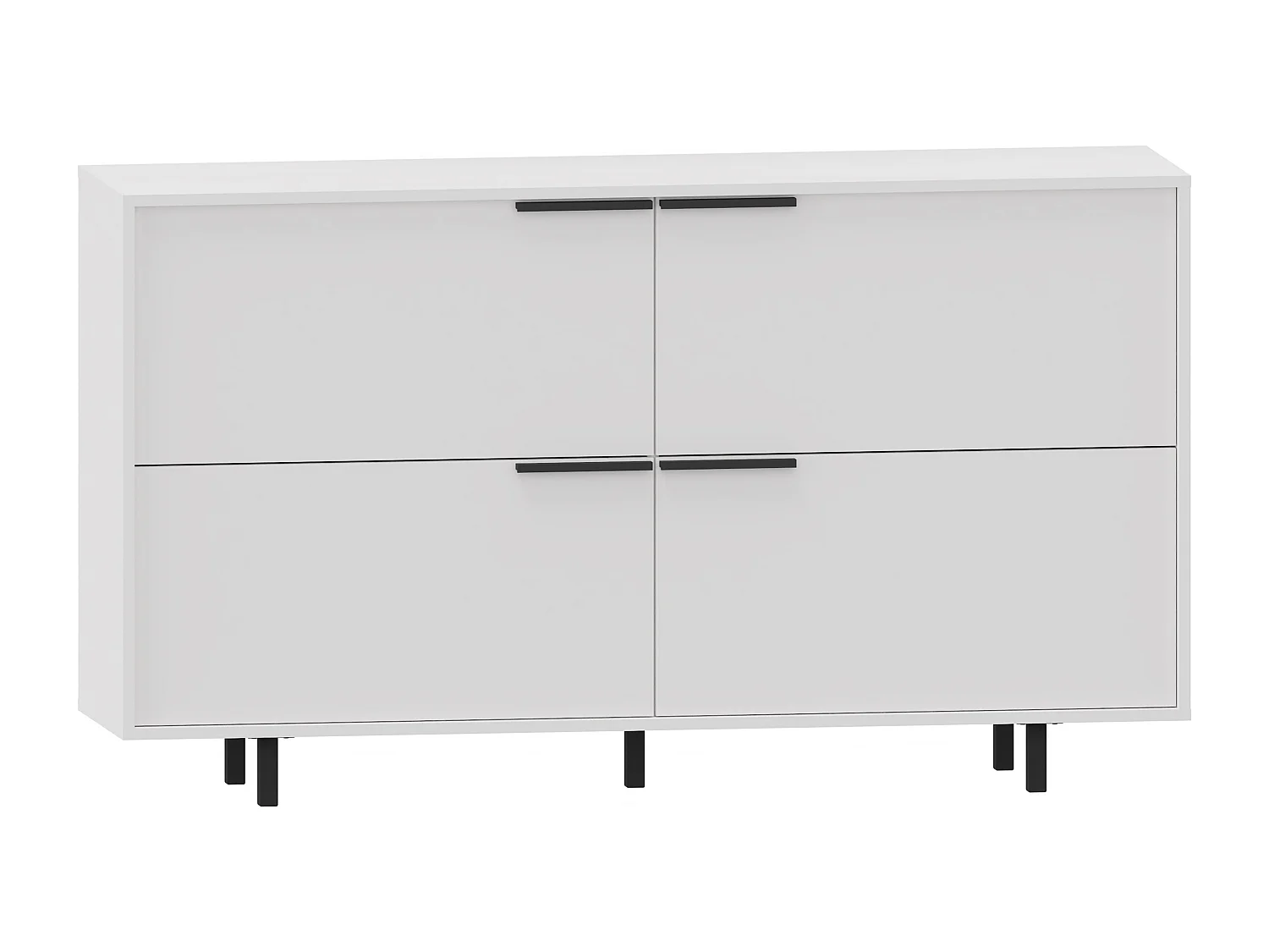 Alberto | Buffet avec 4 rabats en blanc