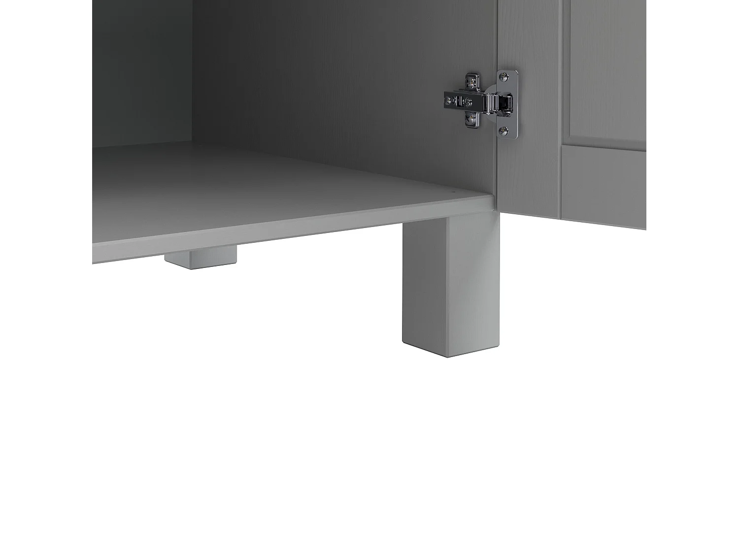 Alby II | Armoire de rangement avec 1 porte et 4 tiroirs en gris sapin