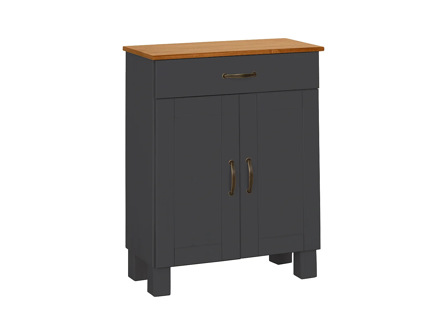 Alby | Meuble de salle de bain avec 2 portes 1 tiroir en pin anthracite