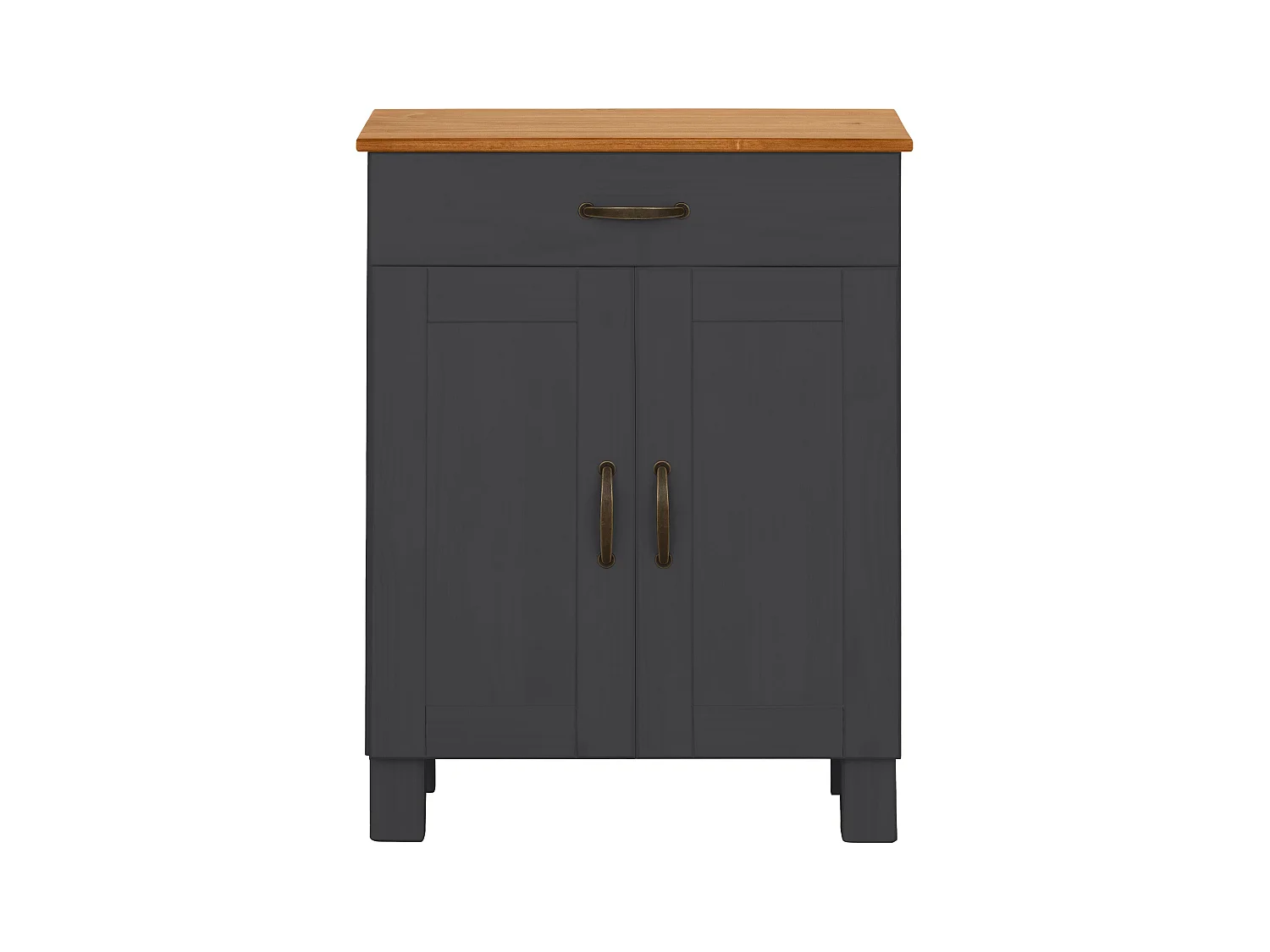 Alby | Meuble de salle de bain avec 2 portes 1 tiroir en pin anthracite