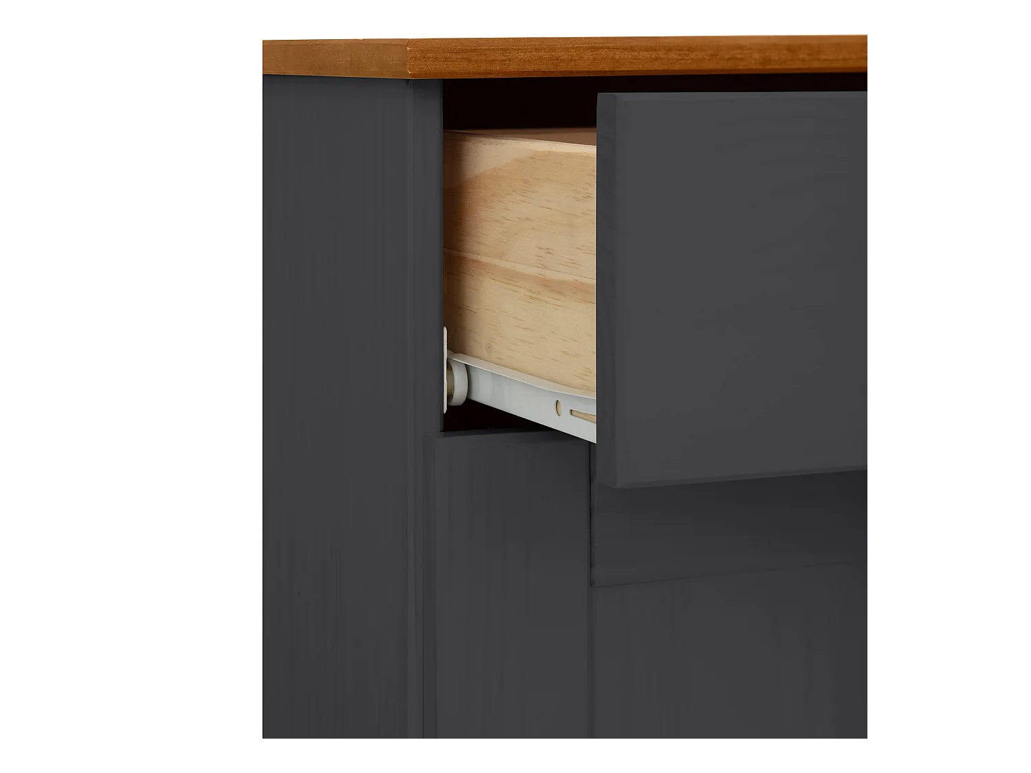 Alby | Meuble de salle de bain avec 2 portes 1 tiroir en pin anthracite