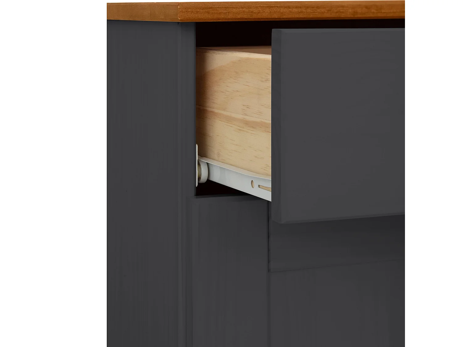 Alby | Meuble de salle de bain avec 2 portes 1 tiroir en pin anthracite