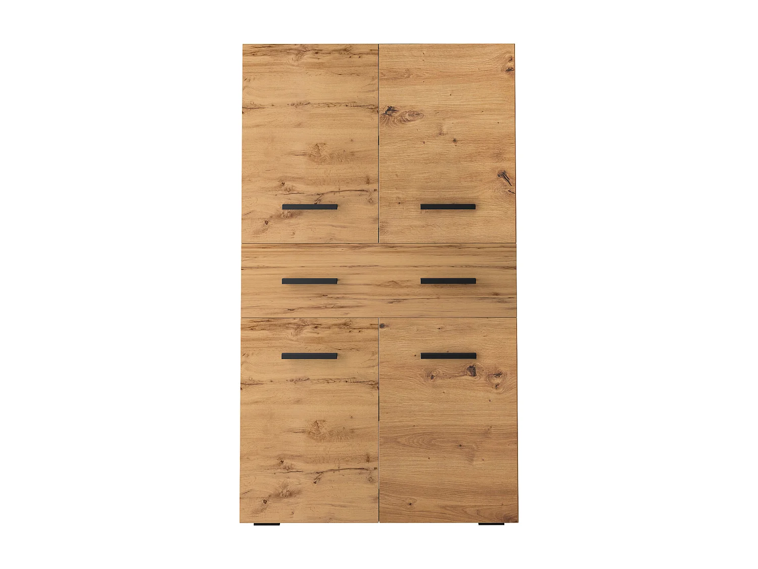 Malika | Meuble de salle de bain avec 4 portes 1 tiroir en chêne anthracite