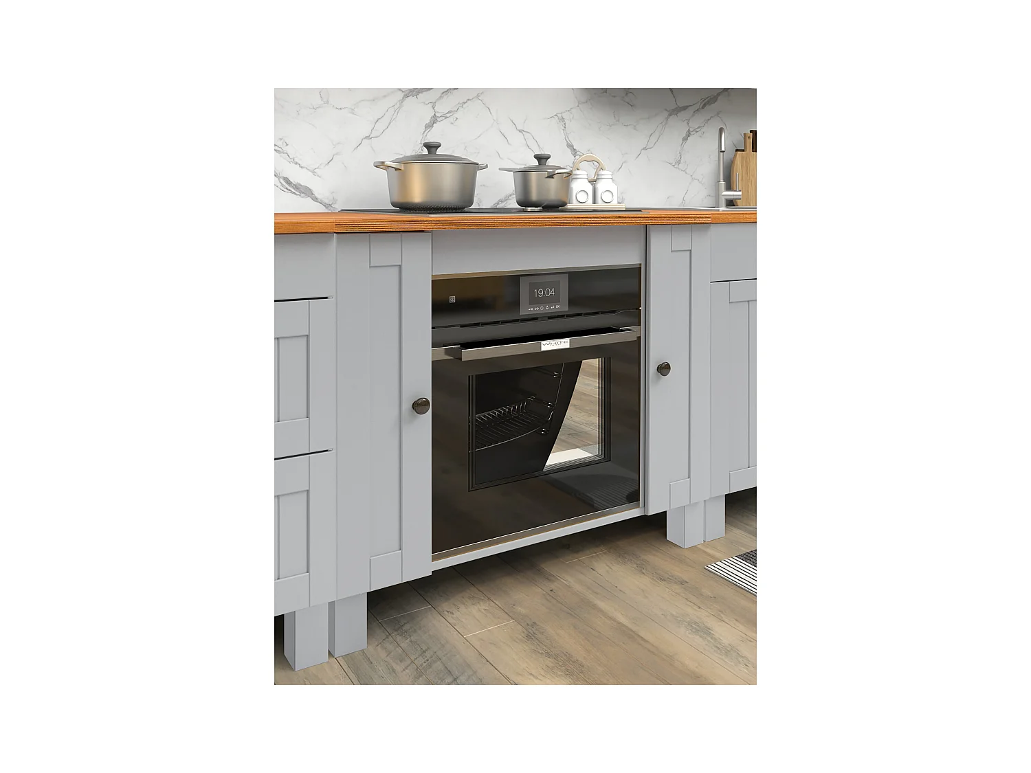 Alby II | Meuble four avec 2 portes en gris sapin