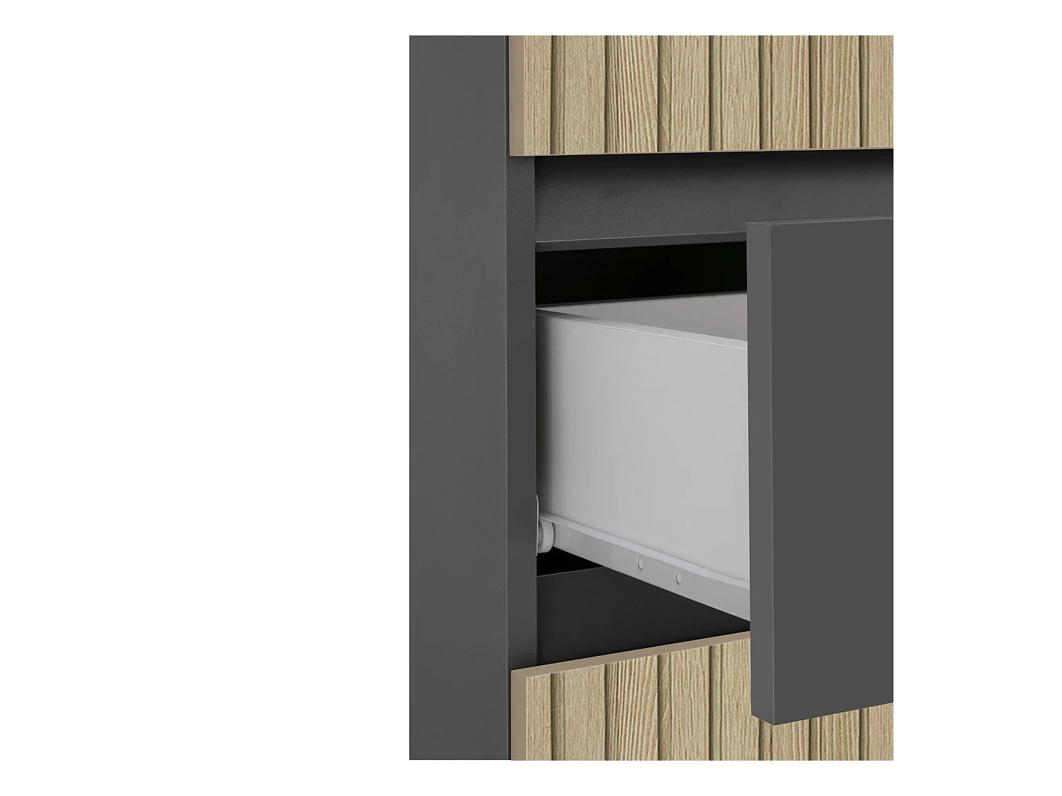 Wisla -Badkamerkast met 2 deuren in houtlook antraciet