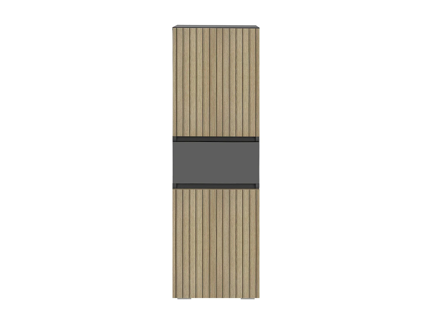 Wisla  | Meuble de salle de bain avec 2 portes en aspect bois anthracite