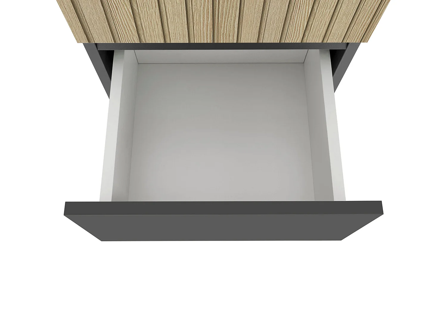 Wisla  | Meuble de salle de bain avec 2 portes en aspect bois anthracite