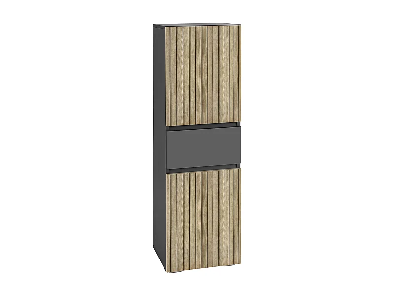 Wisla  | Mueble de baño con 2 puertas en antracita efecto madera