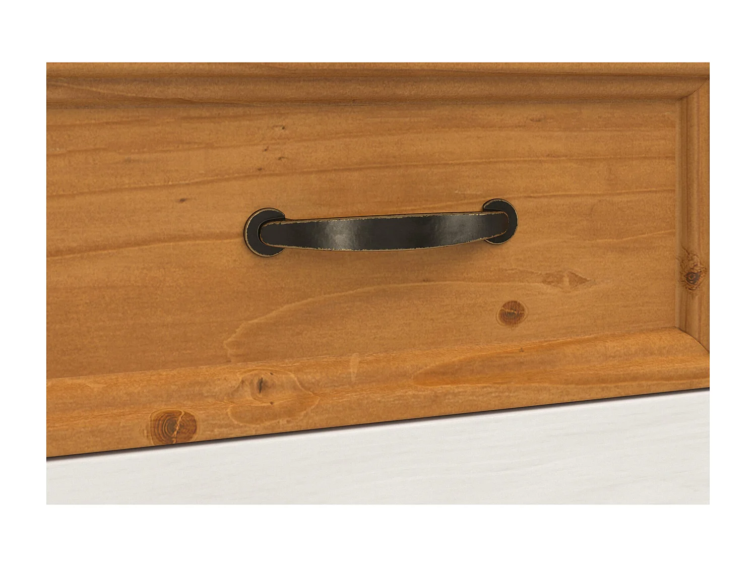 Selma | Armoire avec 2 portes et 2 tiroirs en blanc sapin