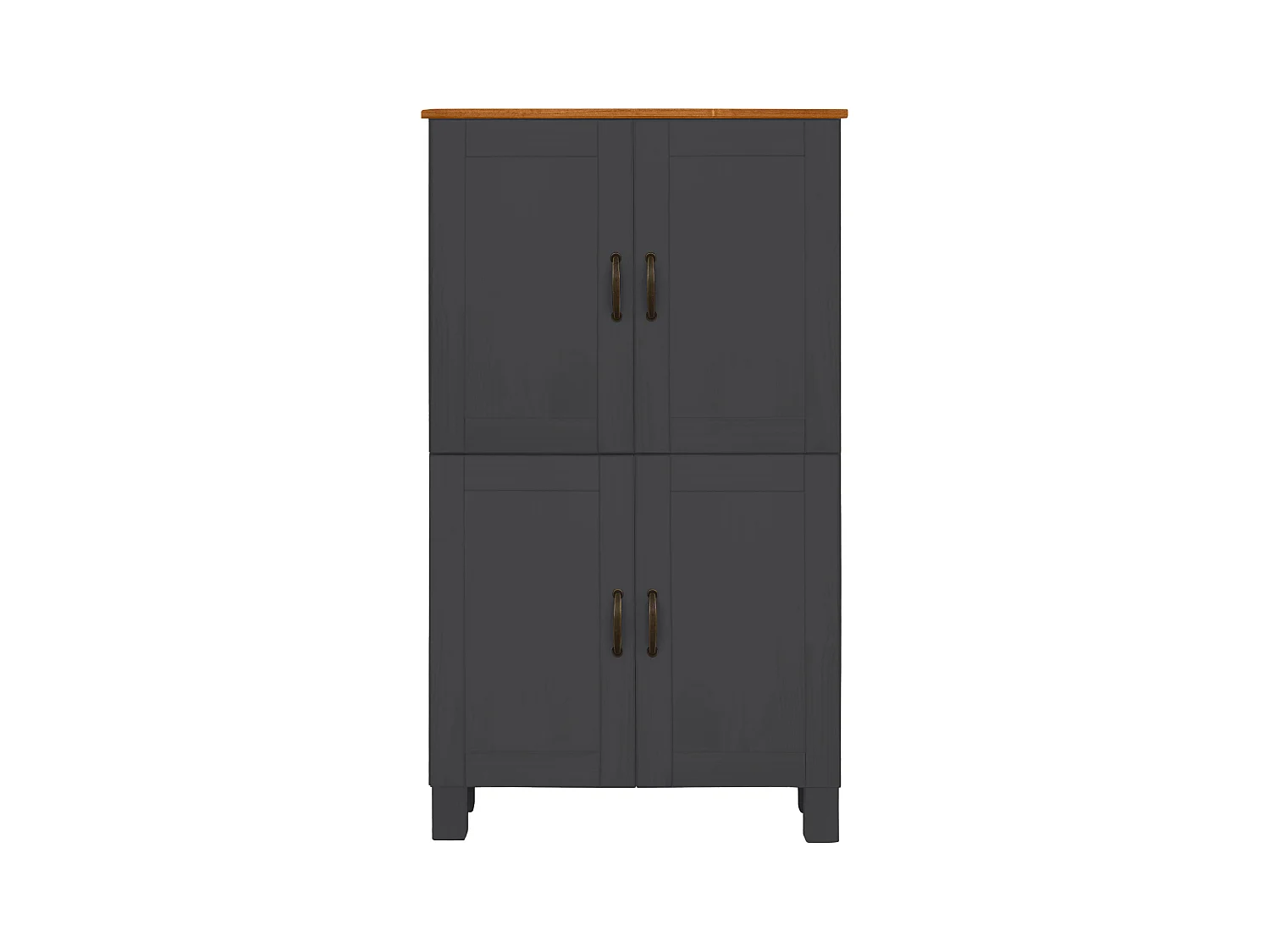 Alby-Badkamerkast met 4 deuren in dennenhout antraciet