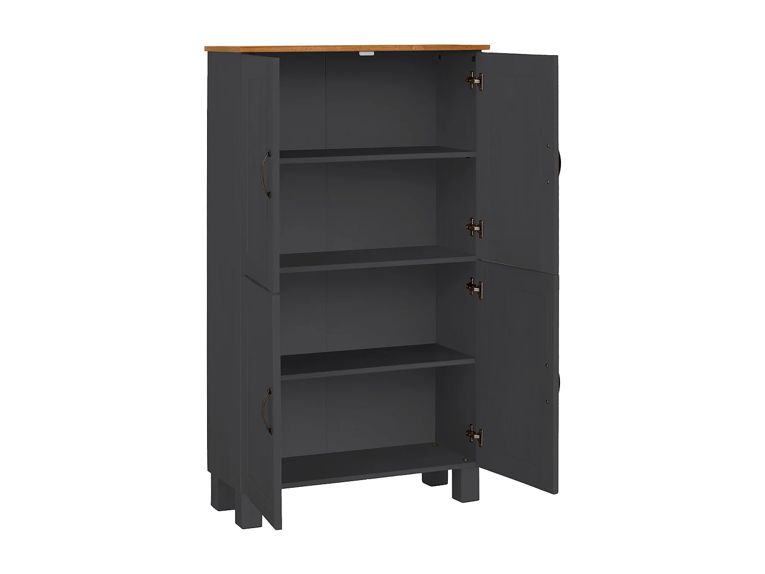 Alby | Meuble de salle de bain avec 4 portes en pin anthracite