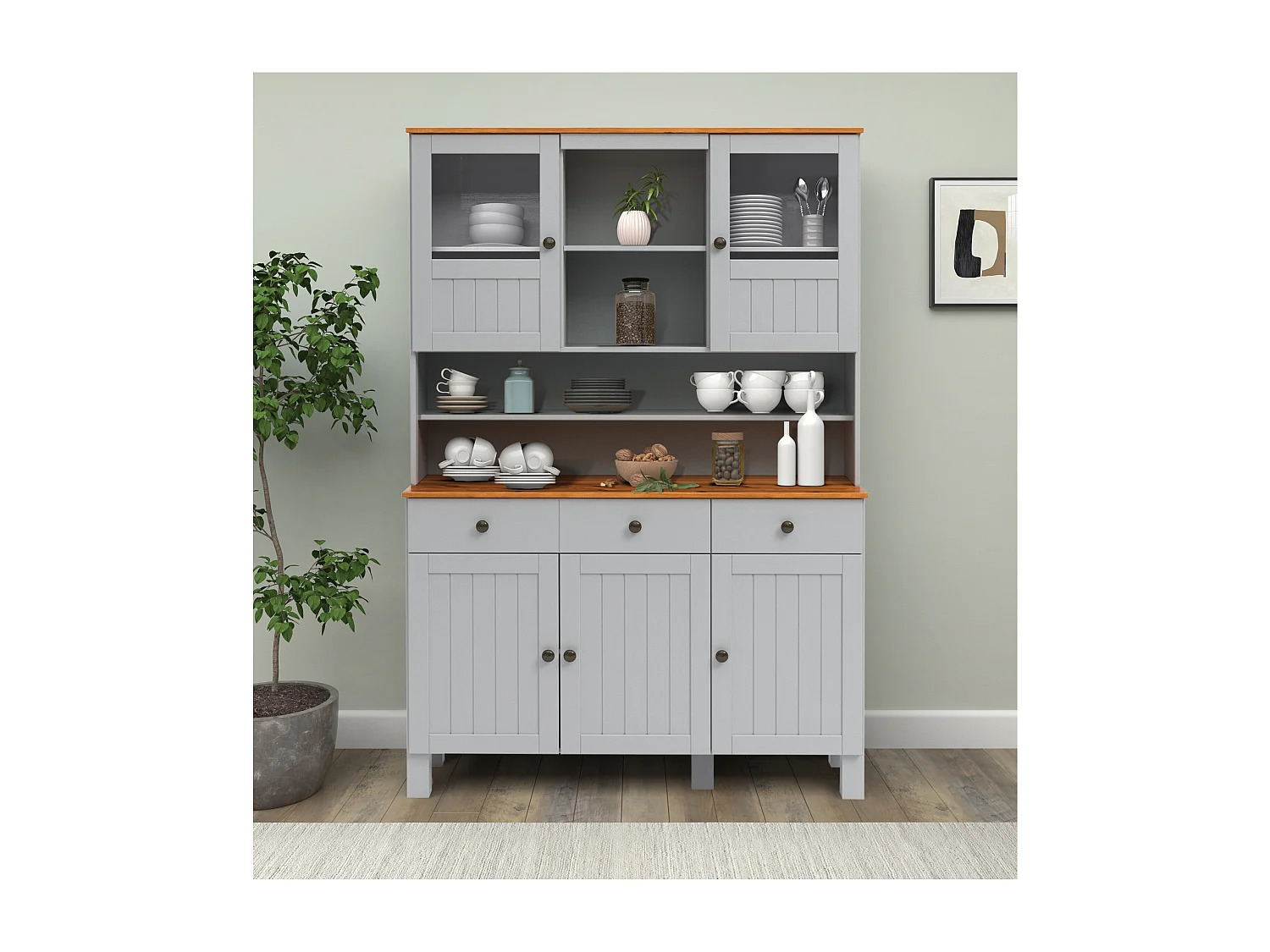 Alby II | Buffet avec 3 portes et 3 tiroirs en pin