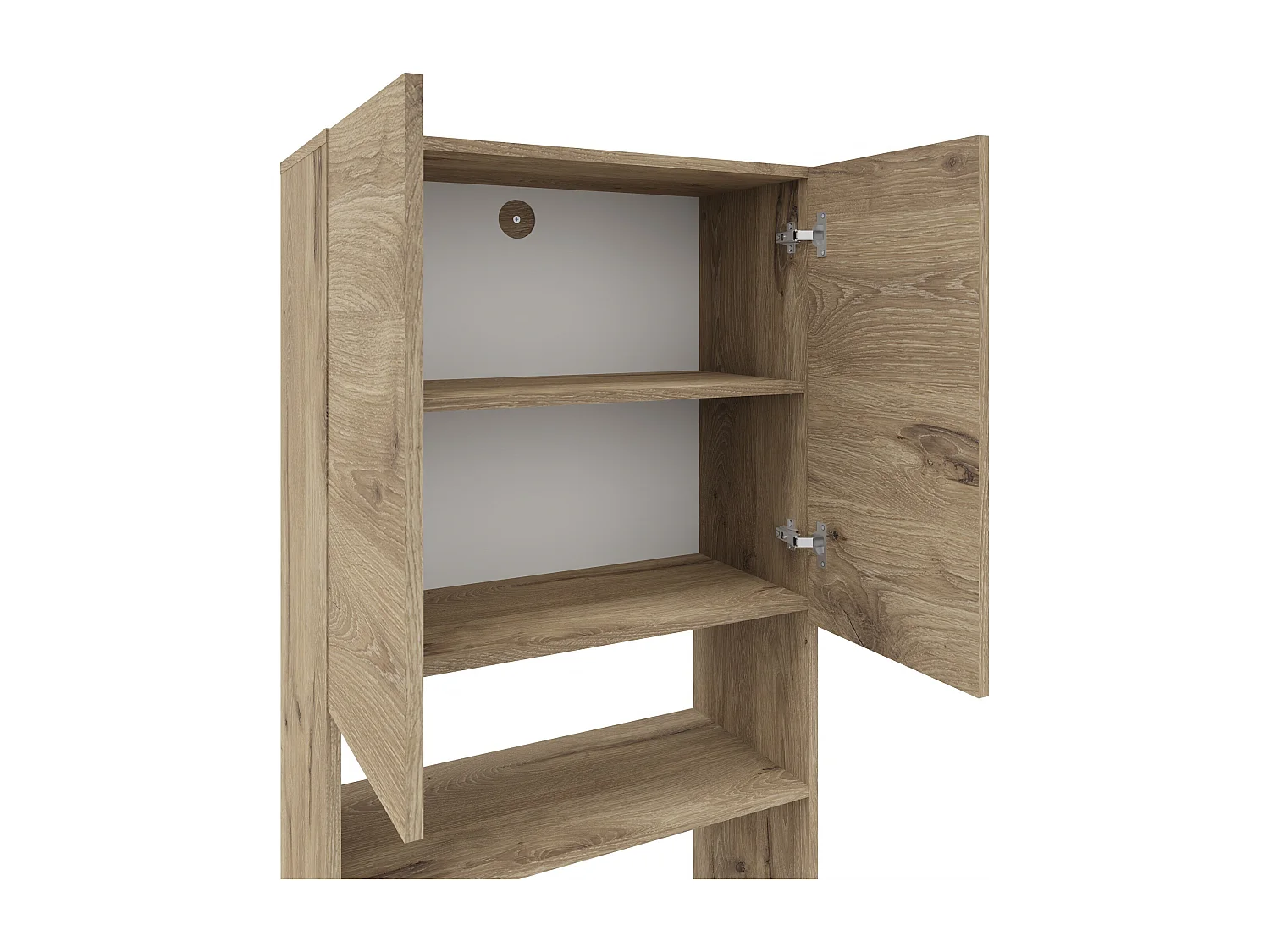 Wisla  | Meuble de salle de bain avec 2 portes et 1 étagère aspect chêne