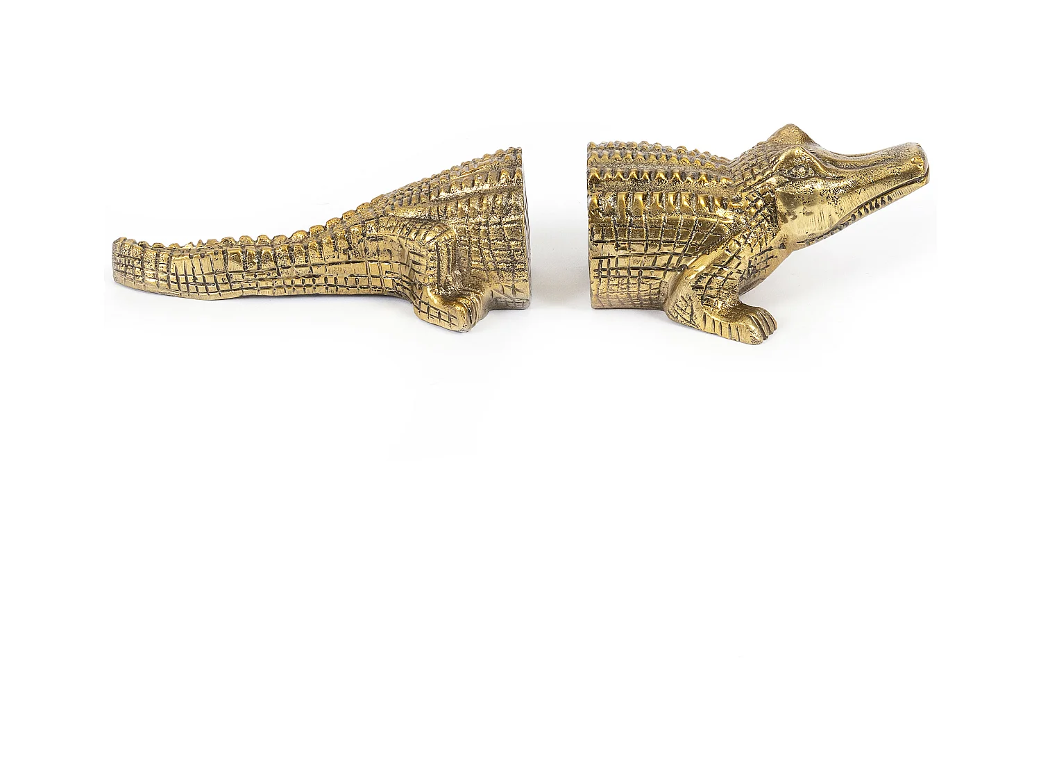 Serre-Livres Crocodile - Laiton