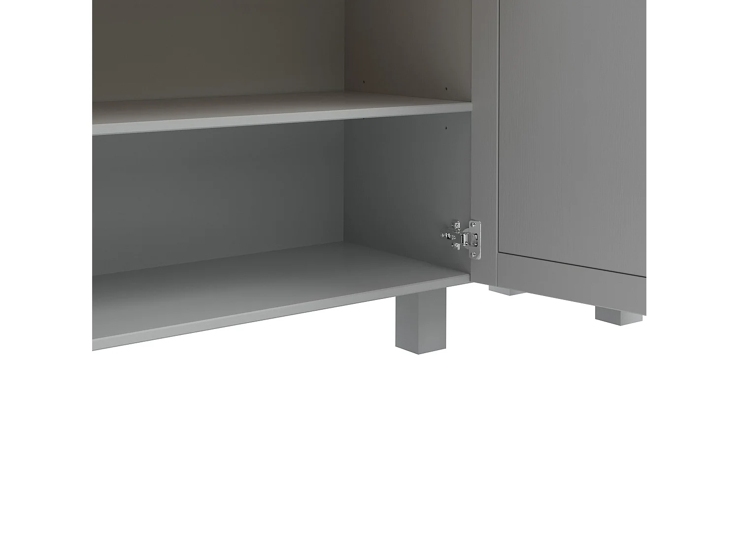 Alby II | Buffet avec 5 portes et 3 tiroirs en gris sapin