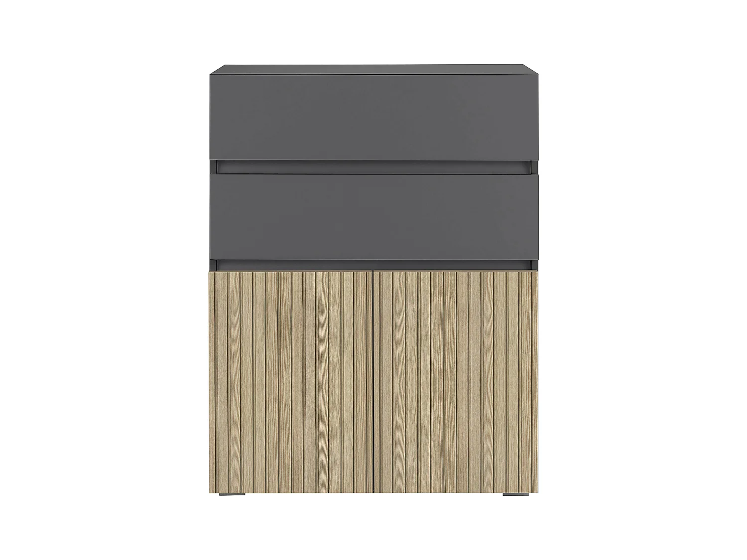 Wisla -Badkamerkast met 2 laden in houtlook antraciet