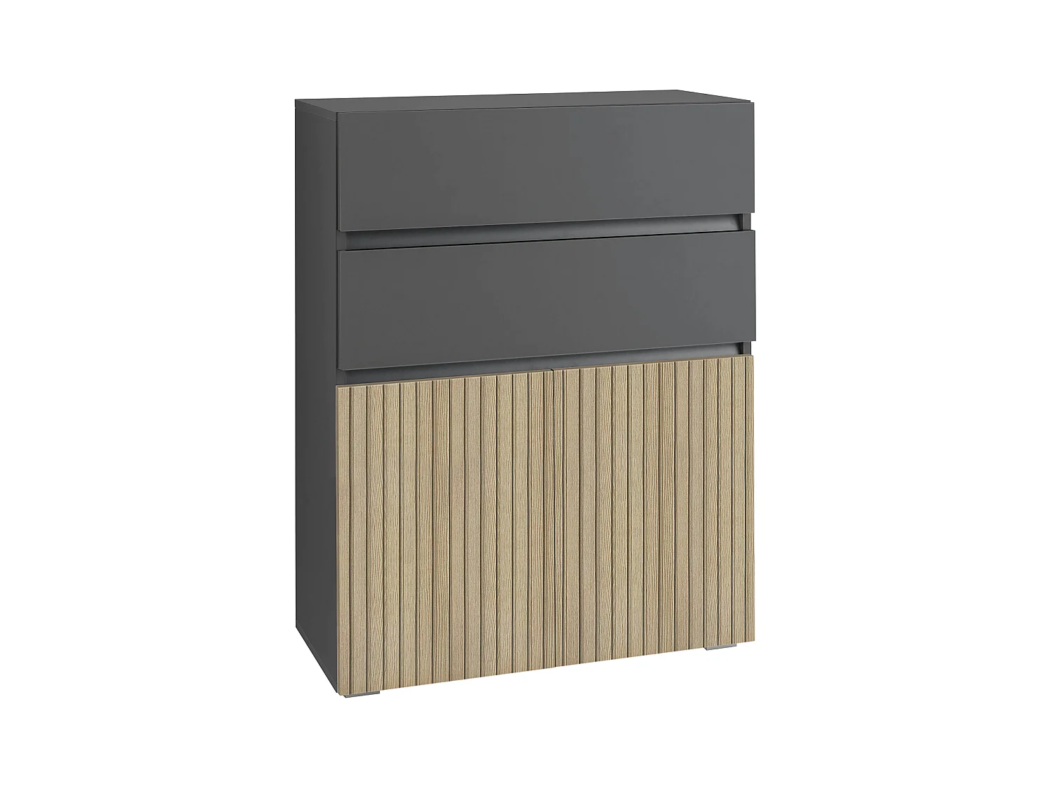 Wisla -Badkamerkast met 2 laden in houtlook antraciet