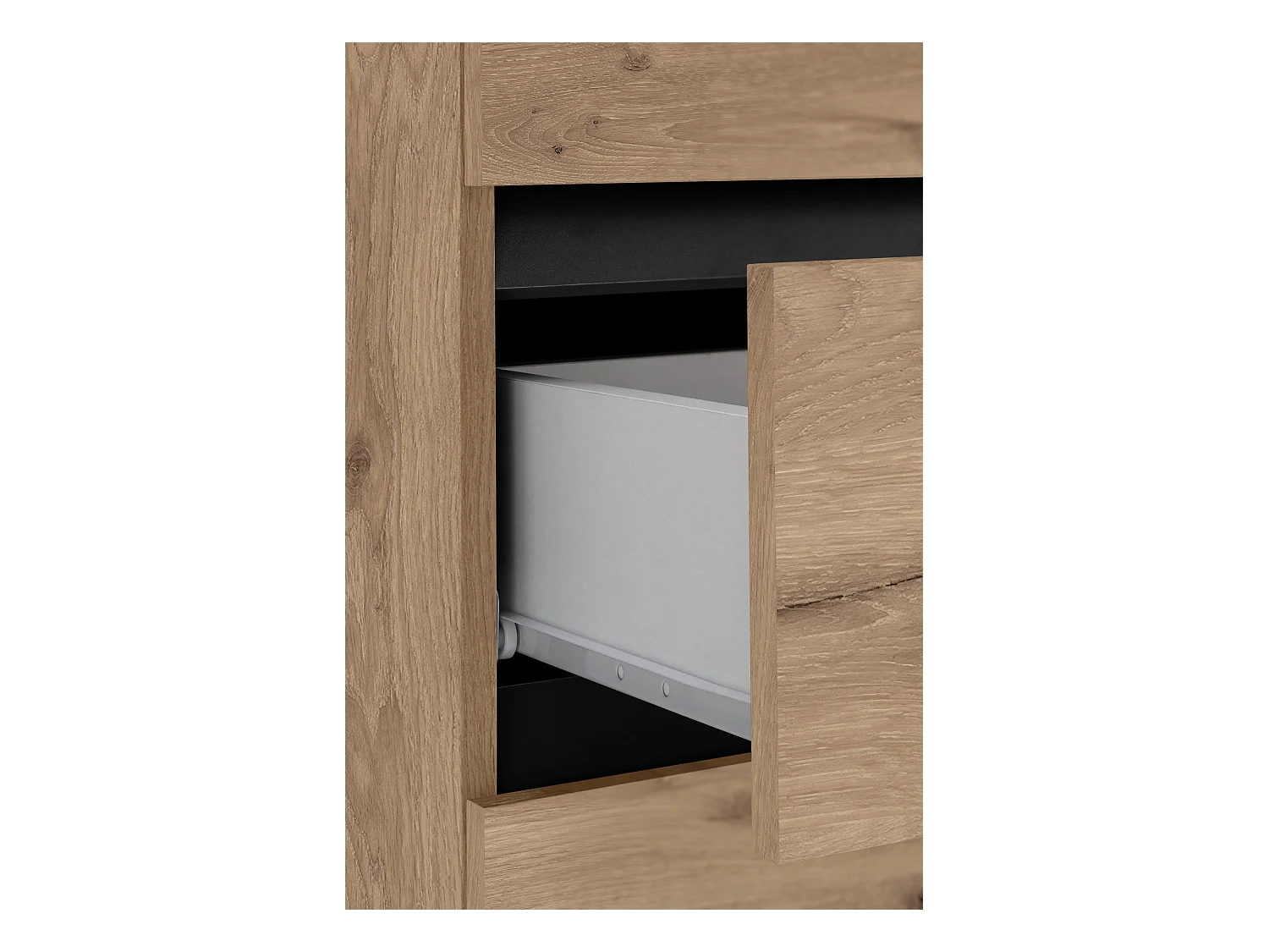 Wisla -Badkamerkast met 2 deuren en 1 lade in eiken look