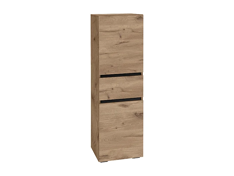 Wisla  | Mueble de baño con 2 puertas y 1 cajón en aspecto roble
