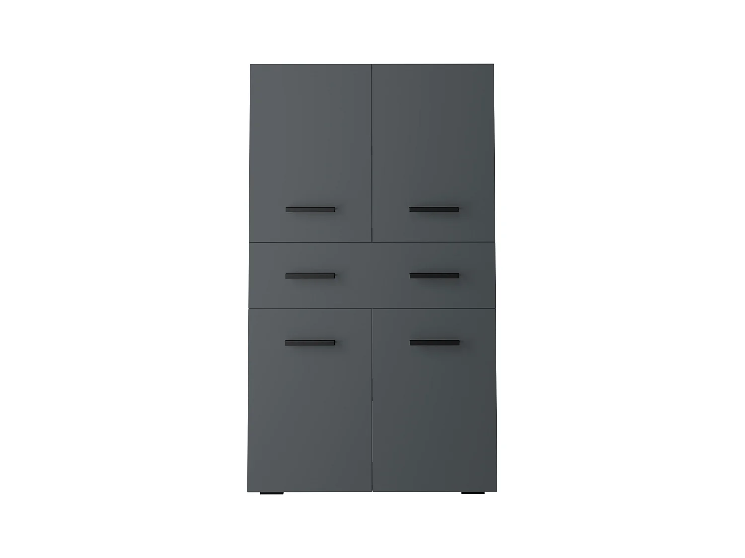 Malika-Badkamerkast met 4 deuren en 1 lade in antraciet