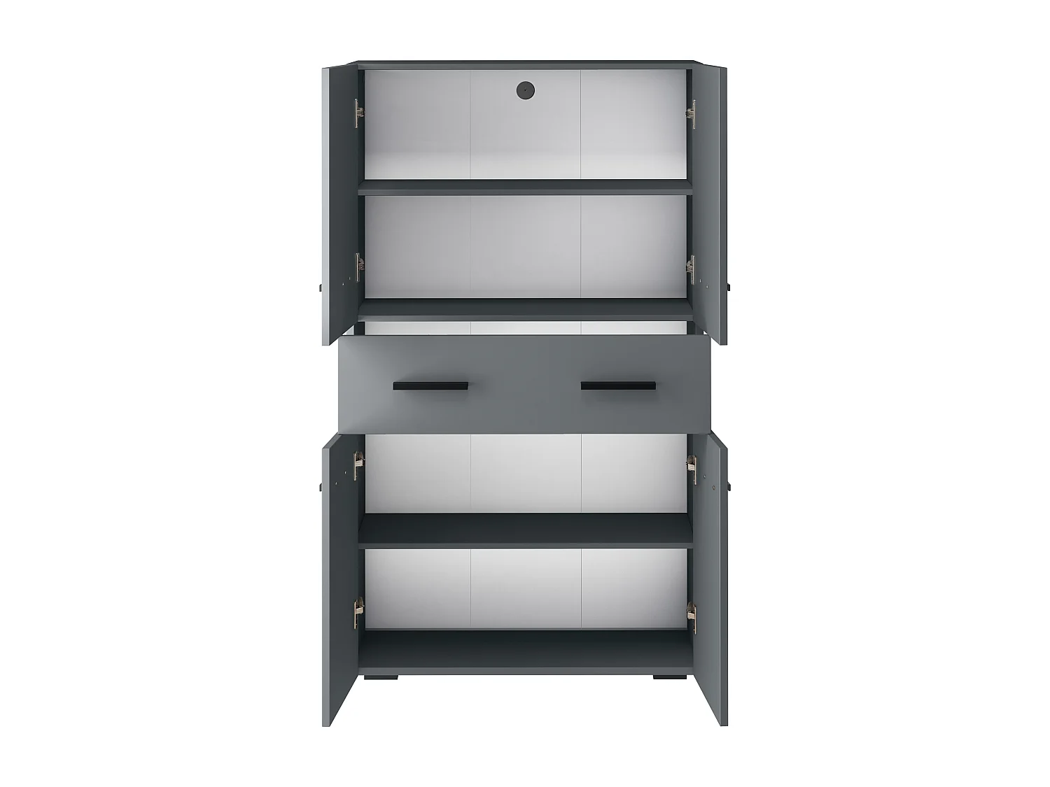 Malika | Meuble de salle de bain avec 4 portes et 1 tiroir en anthracite