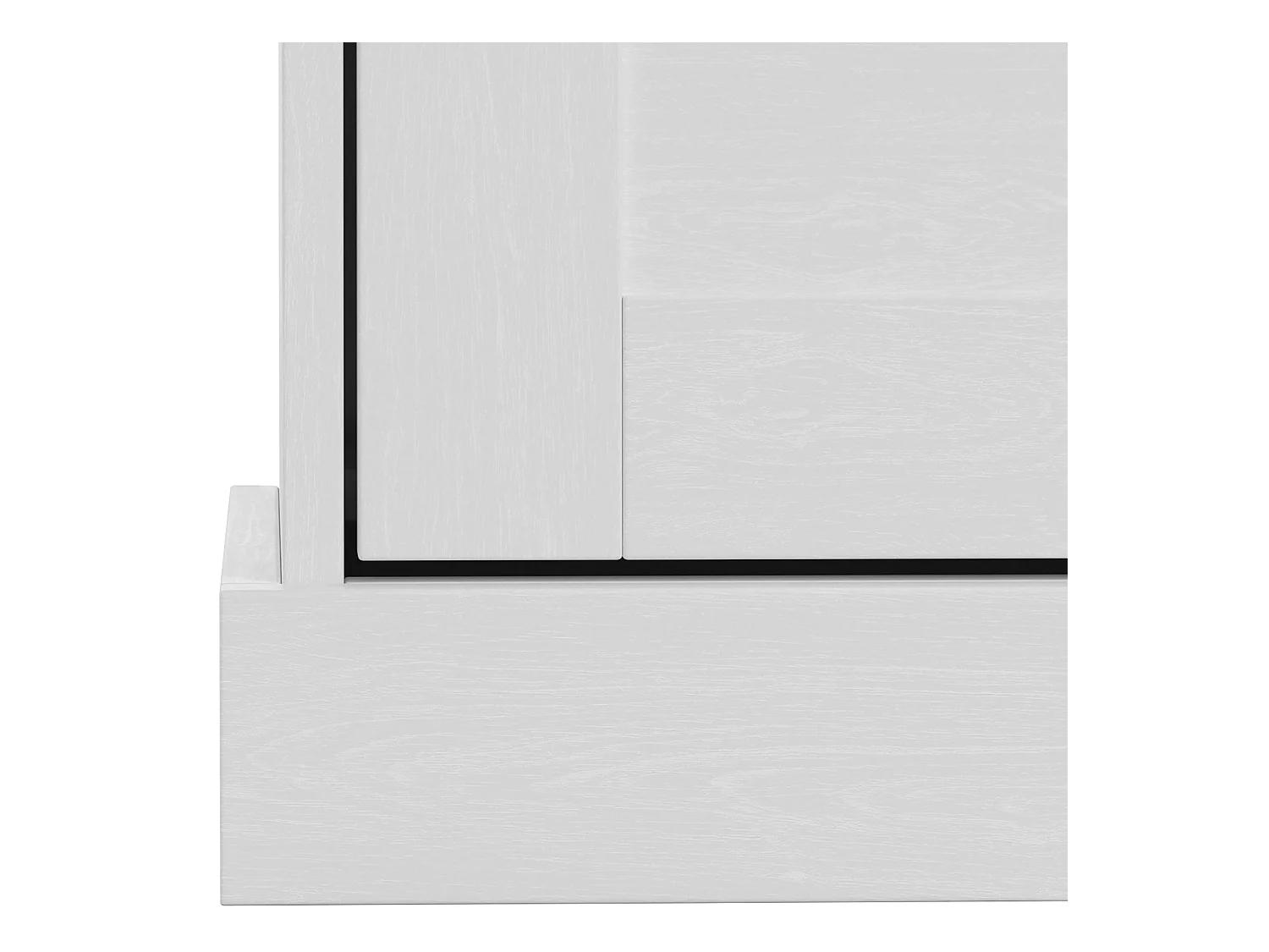 Motala | Armadio con 2 ante e 2 cassetti in legno look bianco