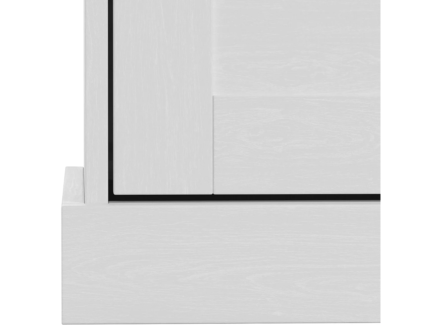Motala | Armoire avec 2 portes et 2 tiroirs en aspect bois blanc