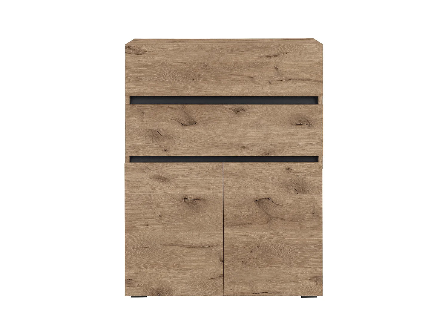 Wisla -Badkamerkast met 2 deuren en 2 laden in eiken look