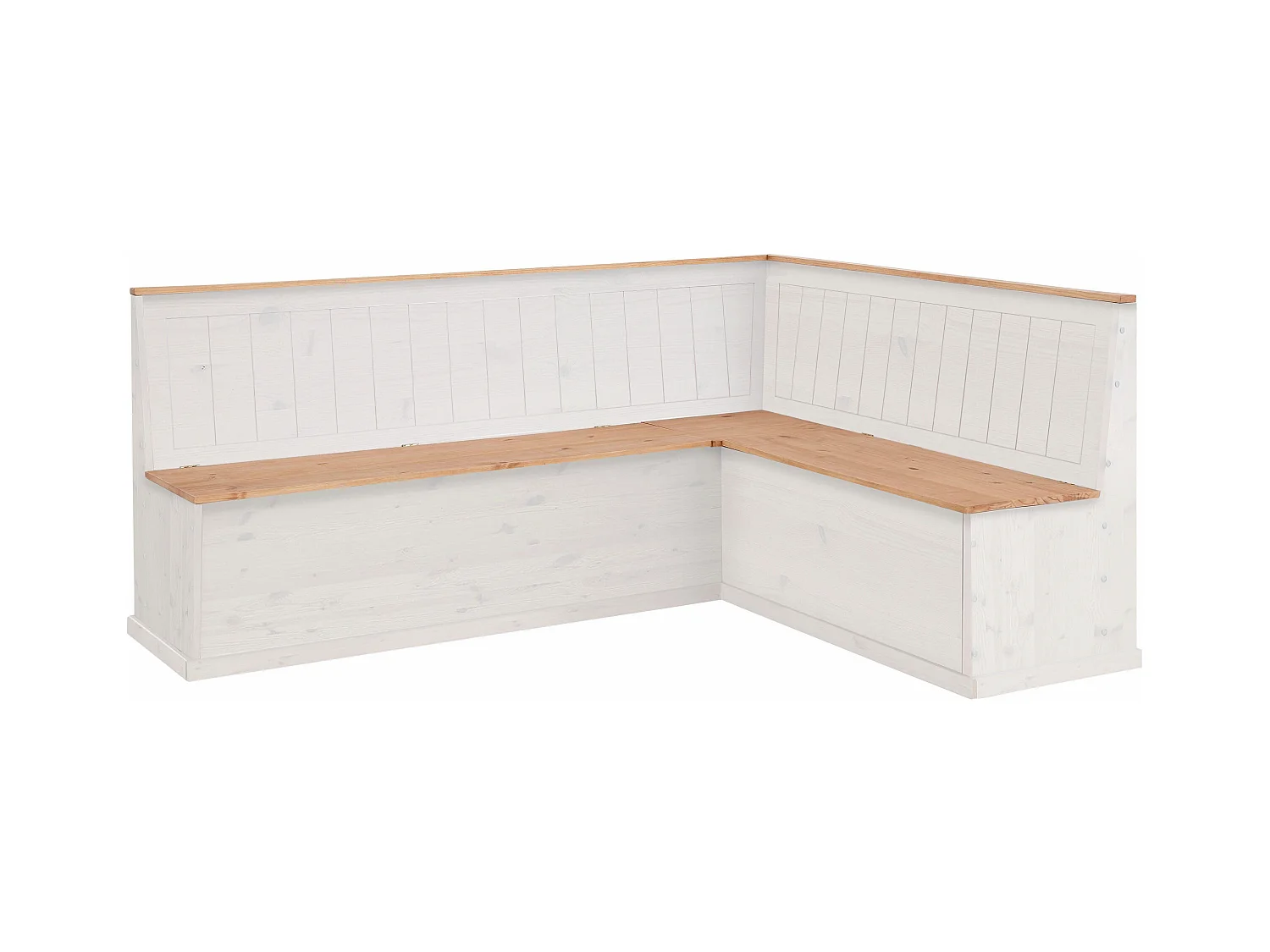 Sara | Sara - Eetkamerbank in grenen wit/gebeitste was