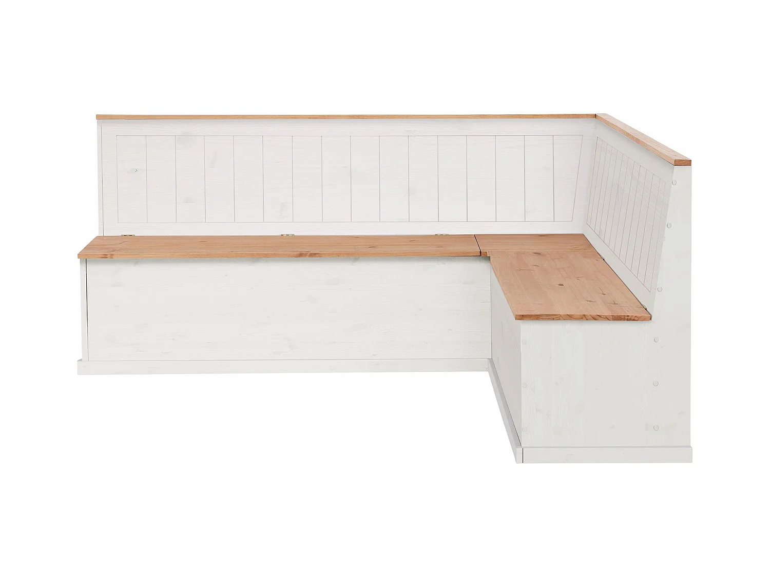 Sara | Sara - Eetkamerbank in grenen wit/gebeitste was