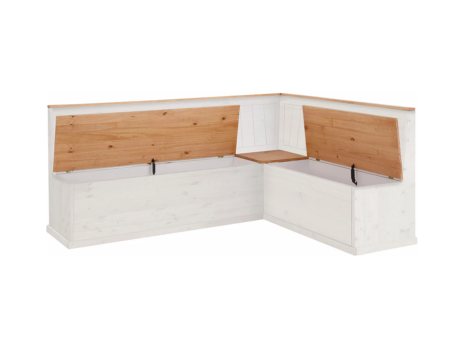 Sara | Sara - Eetkamerbank in grenen wit/gebeitste was