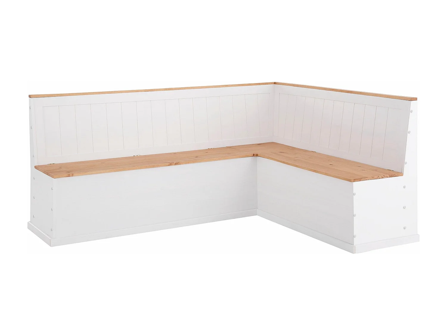 Sara | Sara - Eetkamerbank in grenen wit/gebeitste was