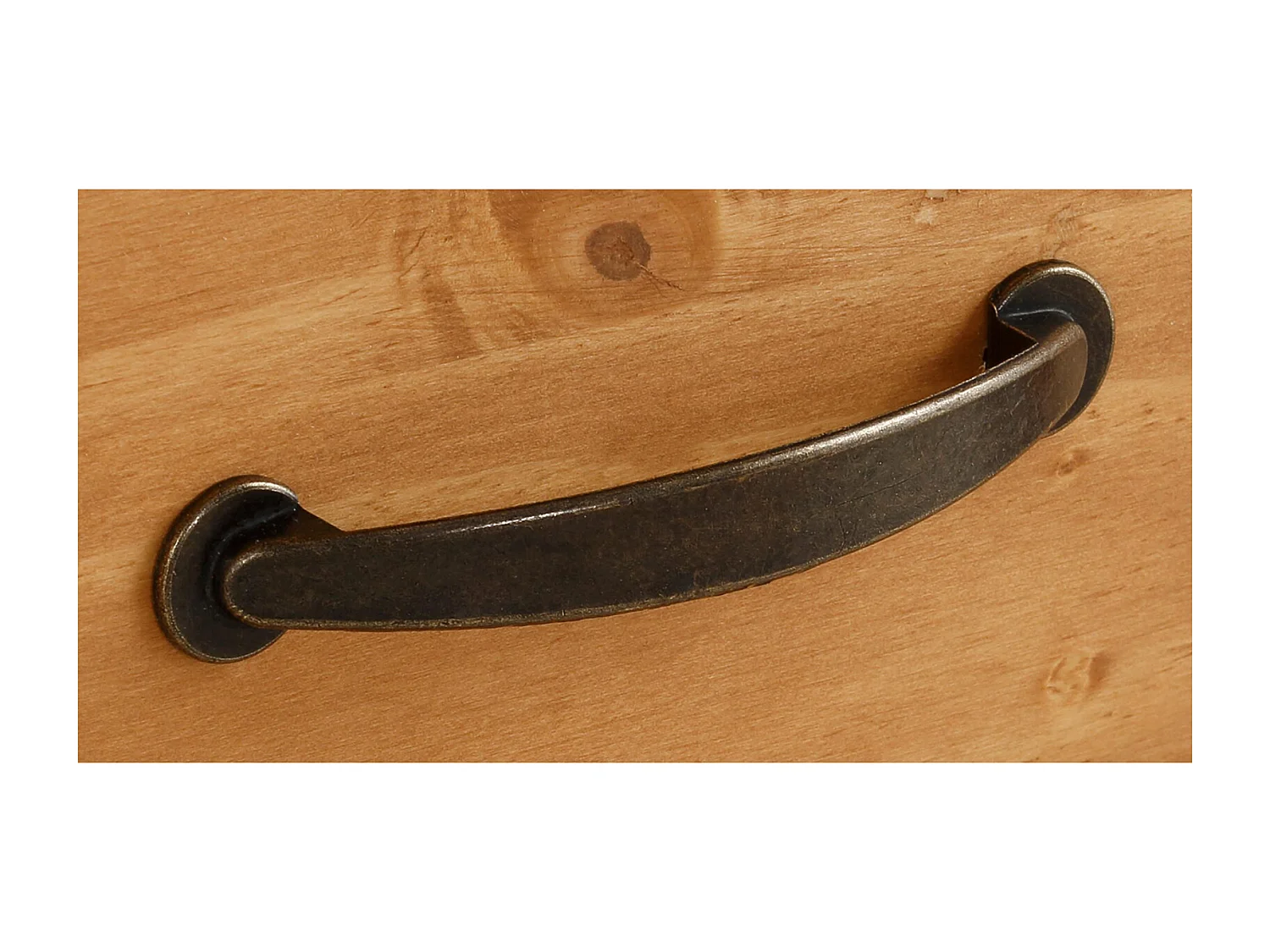 Selma|Buffet avec 3 portes et 3 tiroirs en effet pin teinté blanc