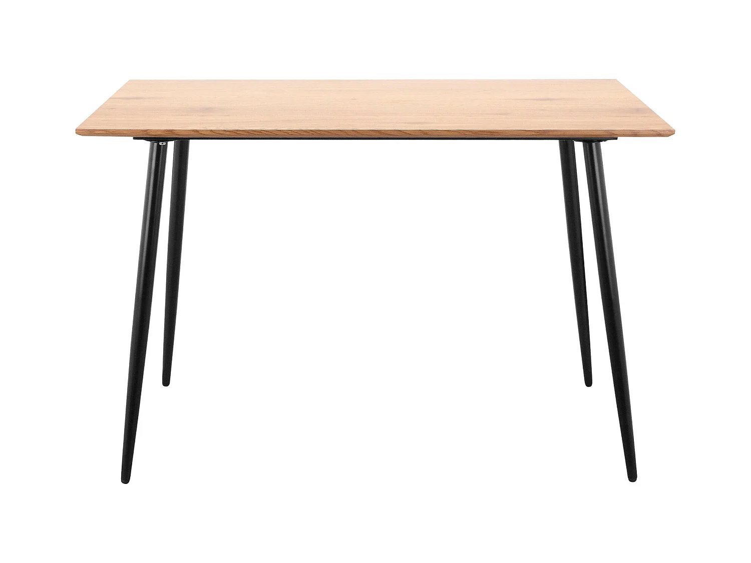 Monza|Table à manger 120x80 cm 6 personnes en MDF chêne noirs
