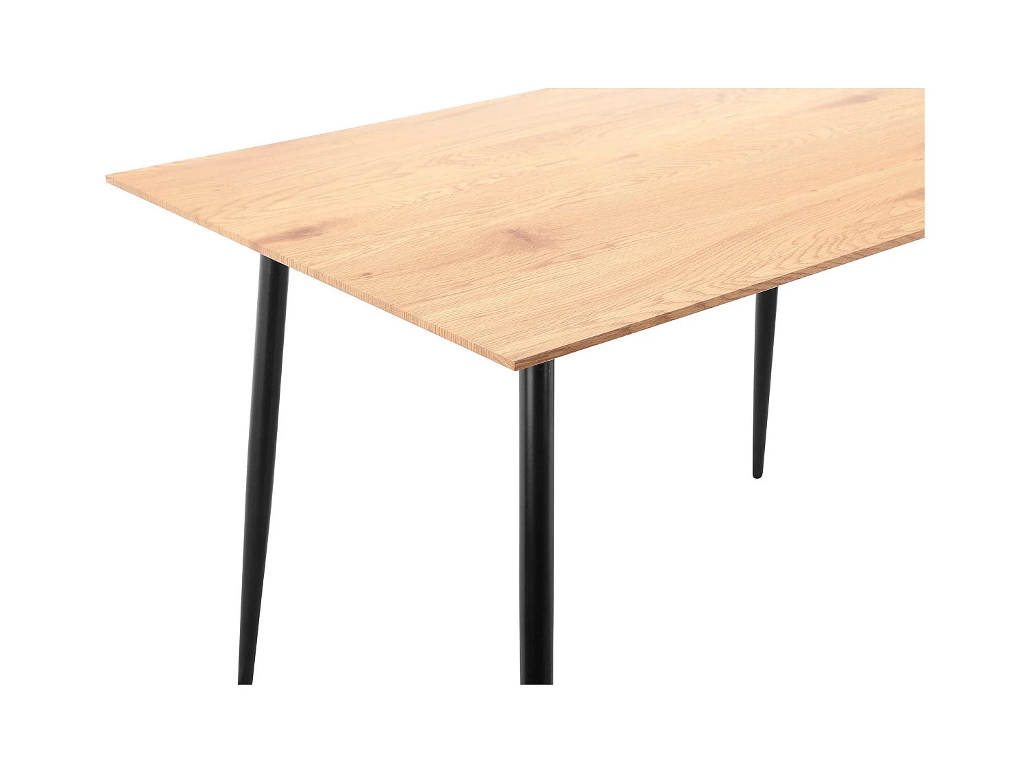 Monza|Table à manger 120x80 cm 6 personnes en MDF chêne noirs