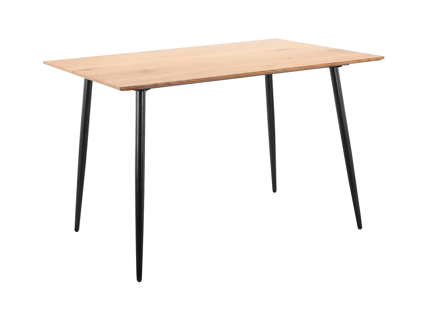 Monza|Table à manger 120x80 cm 6 personnes en MDF chêne noirs