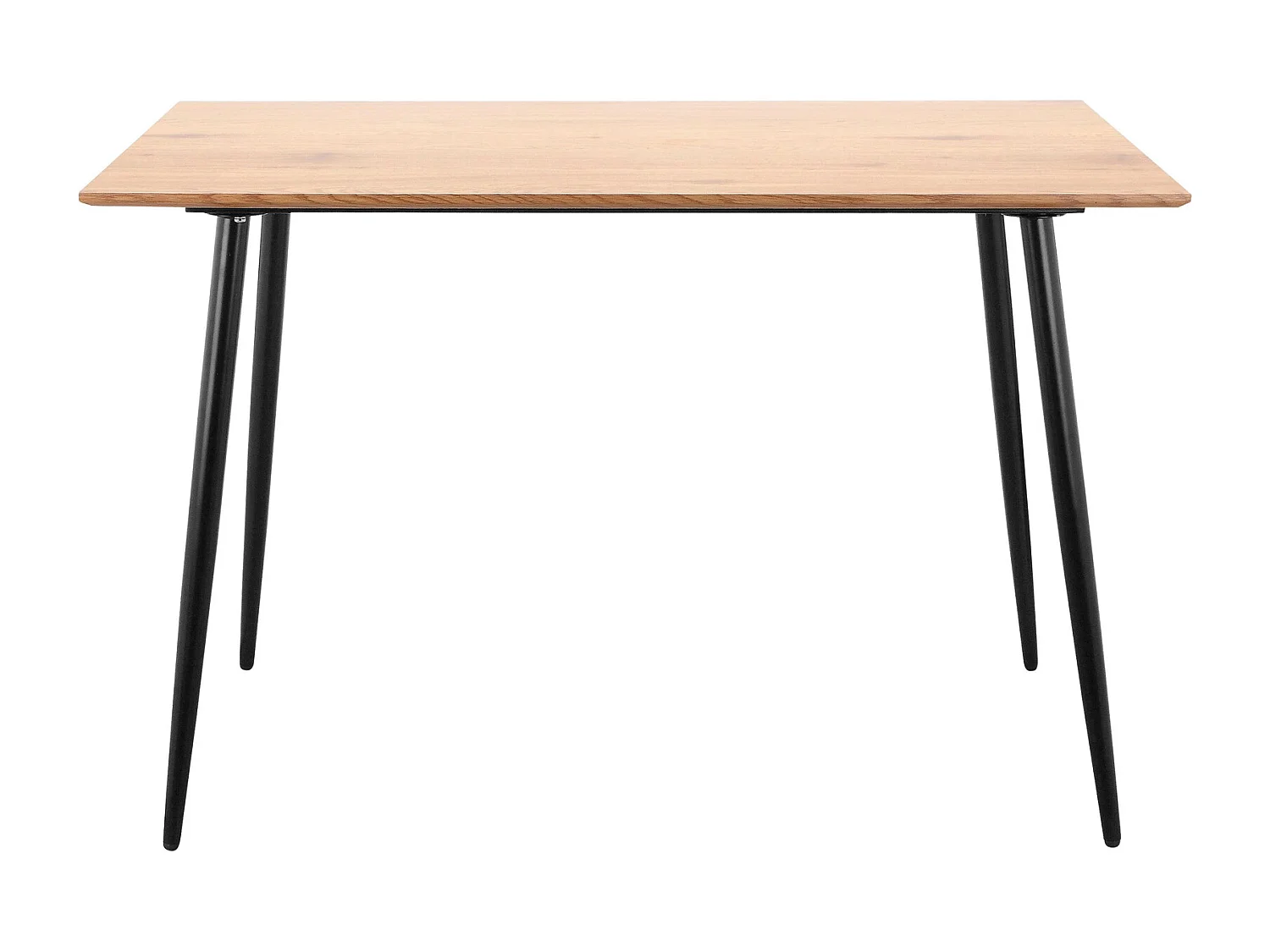 Monza|Table à manger 120x80 cm 6 personnes en MDF chêne noirs