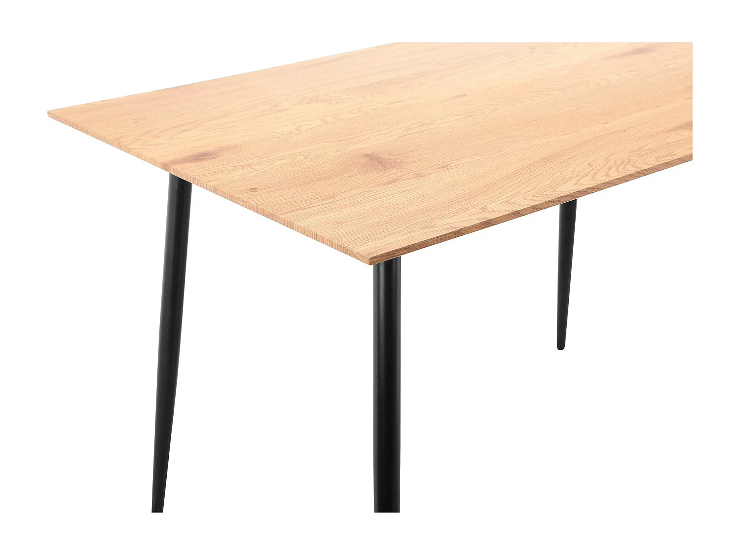 Monza|Table à manger 120x80 cm 6 personnes en MDF chêne noirs