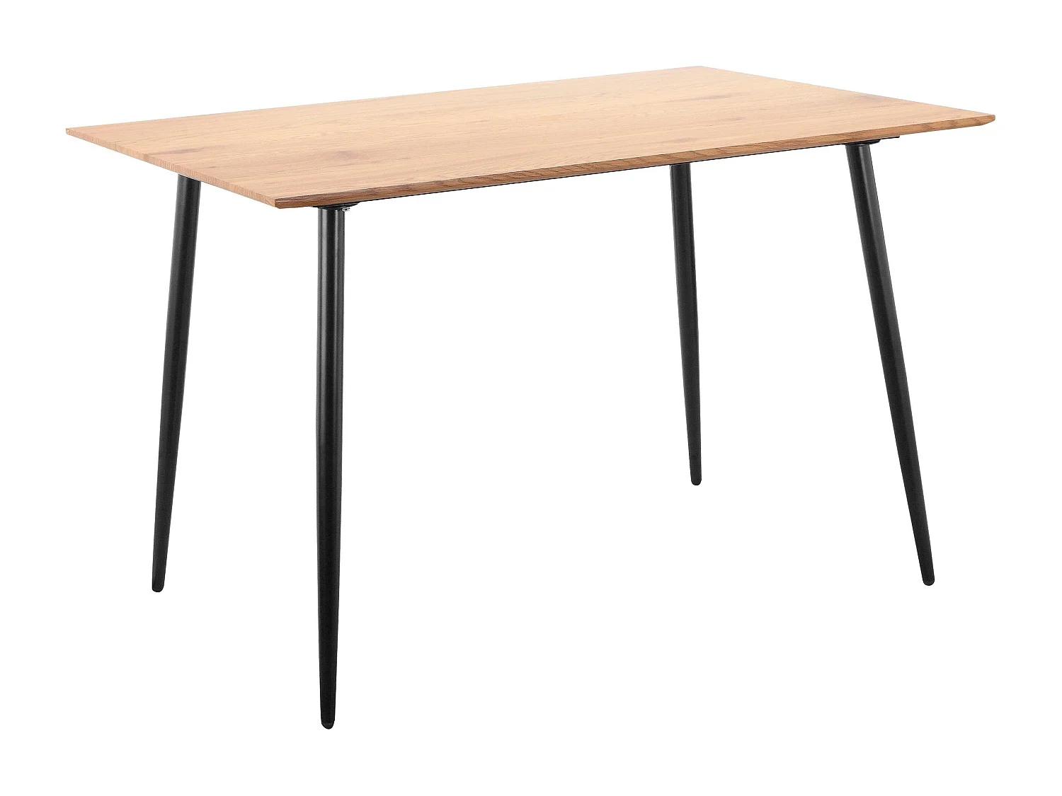 Monza|Table à manger 120x80 cm 6 personnes en MDF chêne noirs