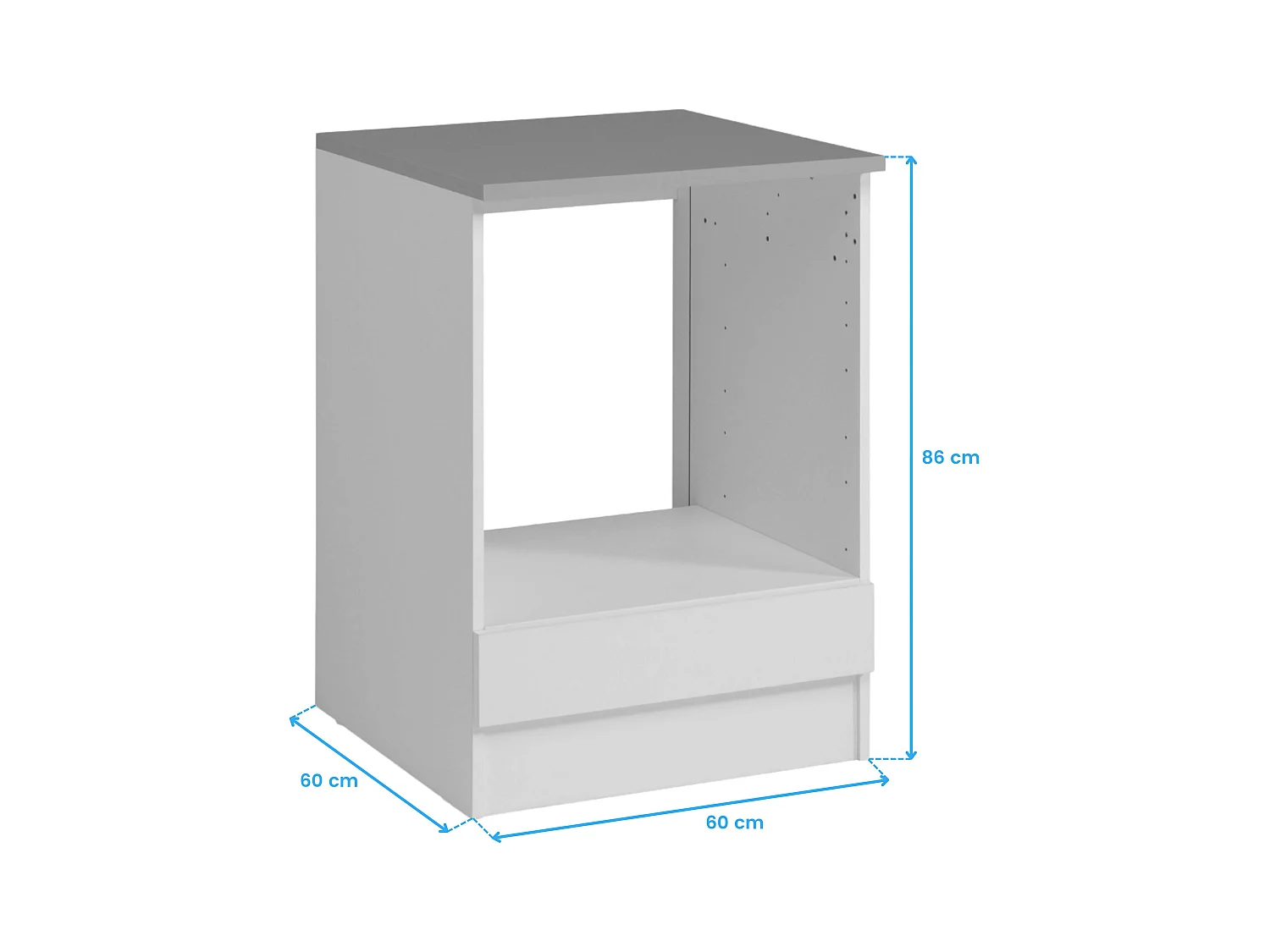 Cocina modular blanco Eko melamina con encimera 6 módulos 180 cm ancho