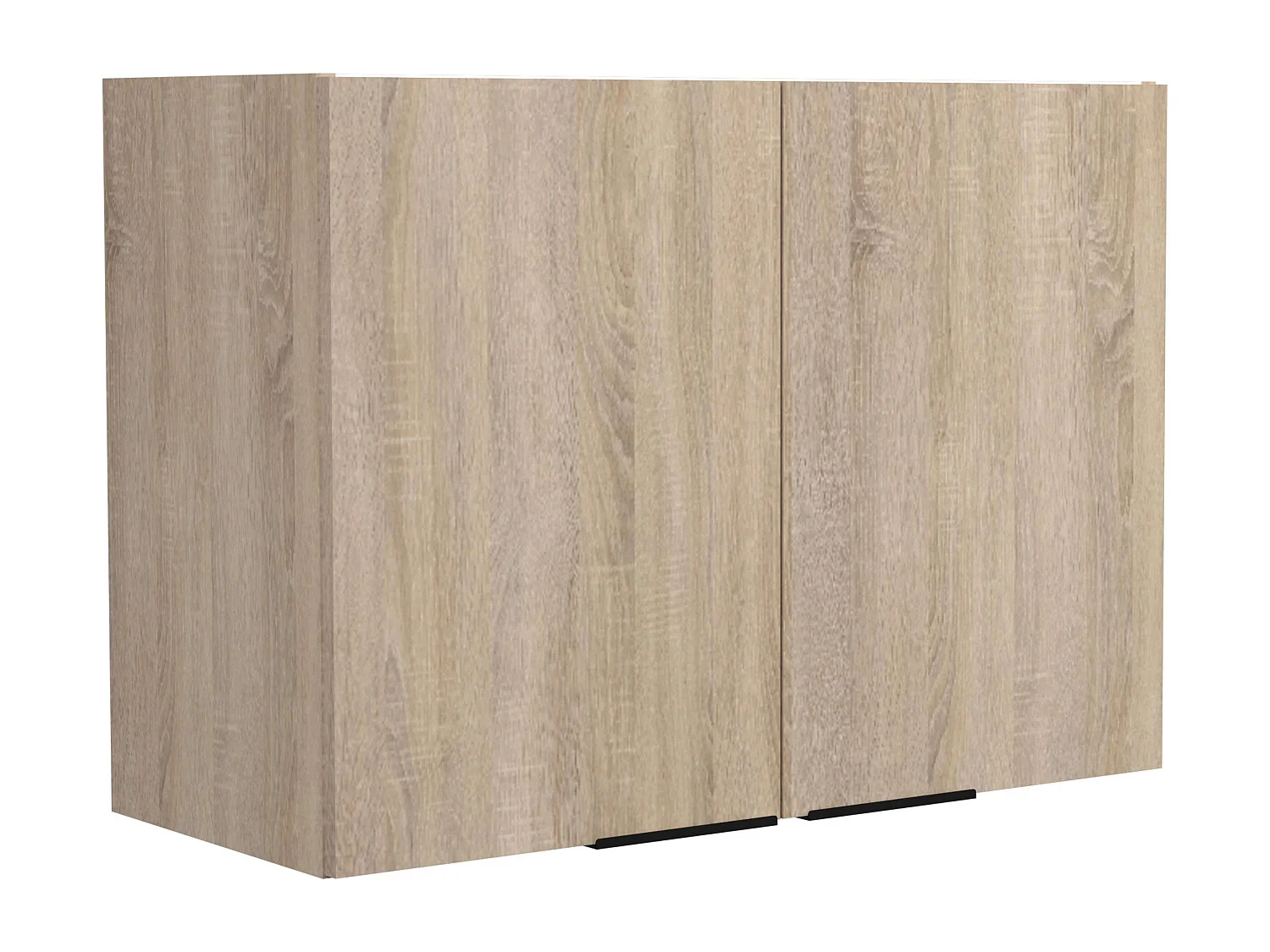 Pack cocina modular Arko madera claro/negro (3 mod. bajos 2 altos) melamina 200 cm