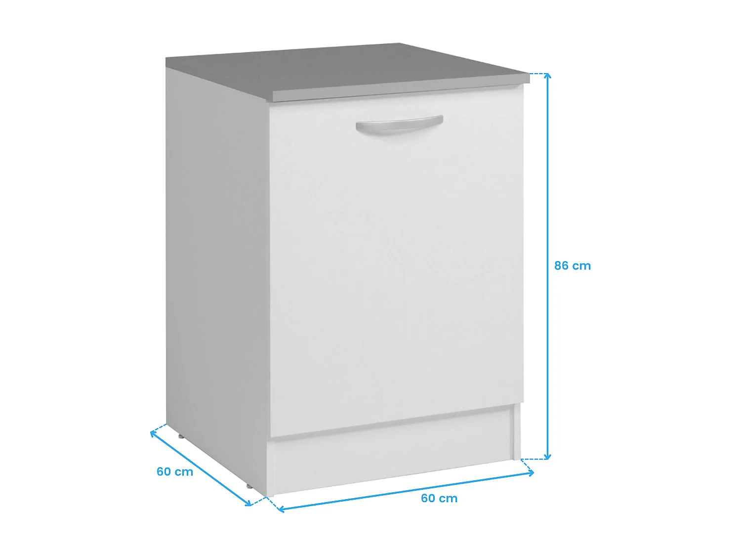 Cocina Eko Contemporánea Blanca con 4 Módulos Aéreos y 5 Bajos (SIN Campana)