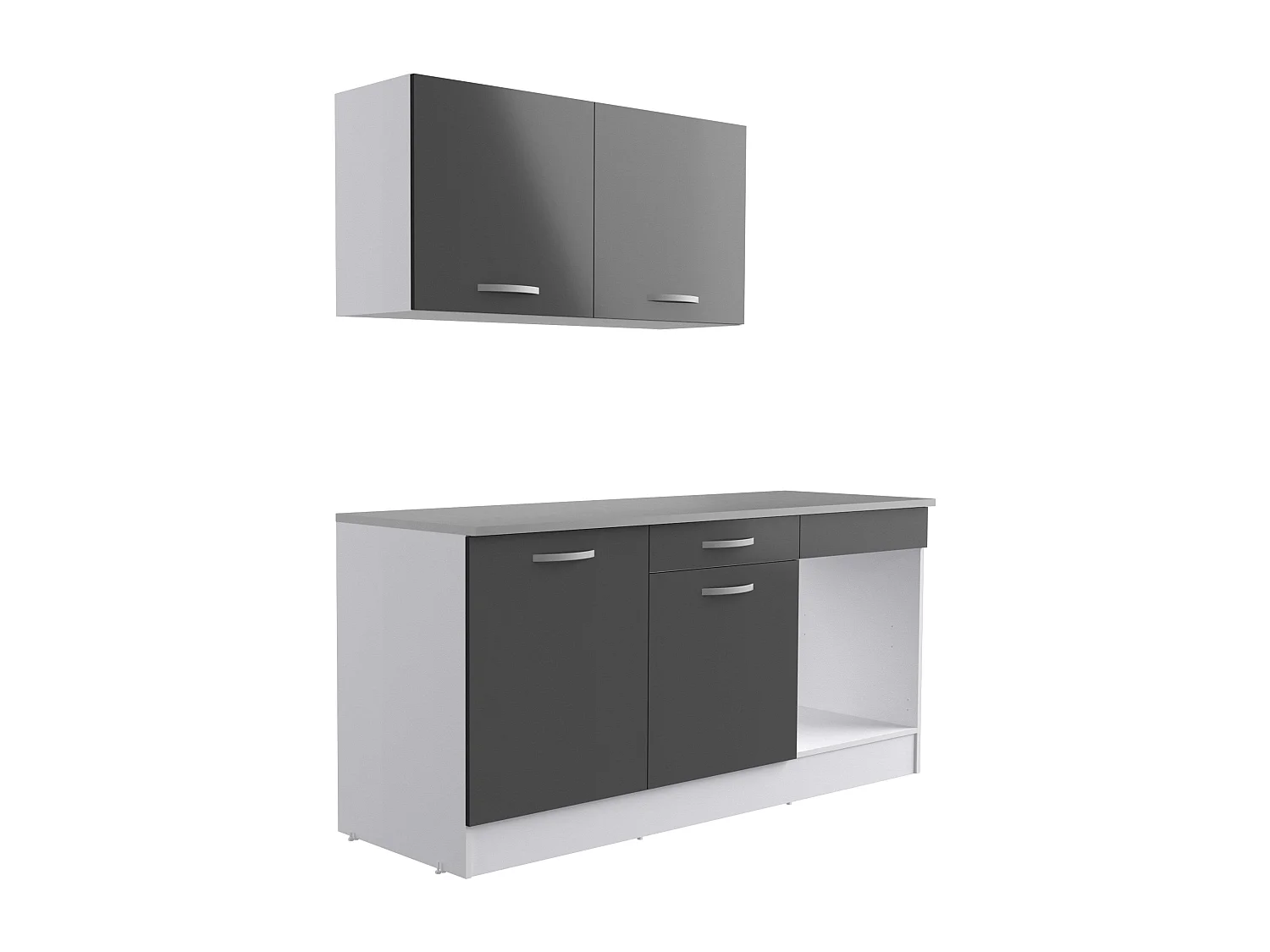 Cocina Modular Block Eko Blanco Gris 180 cm